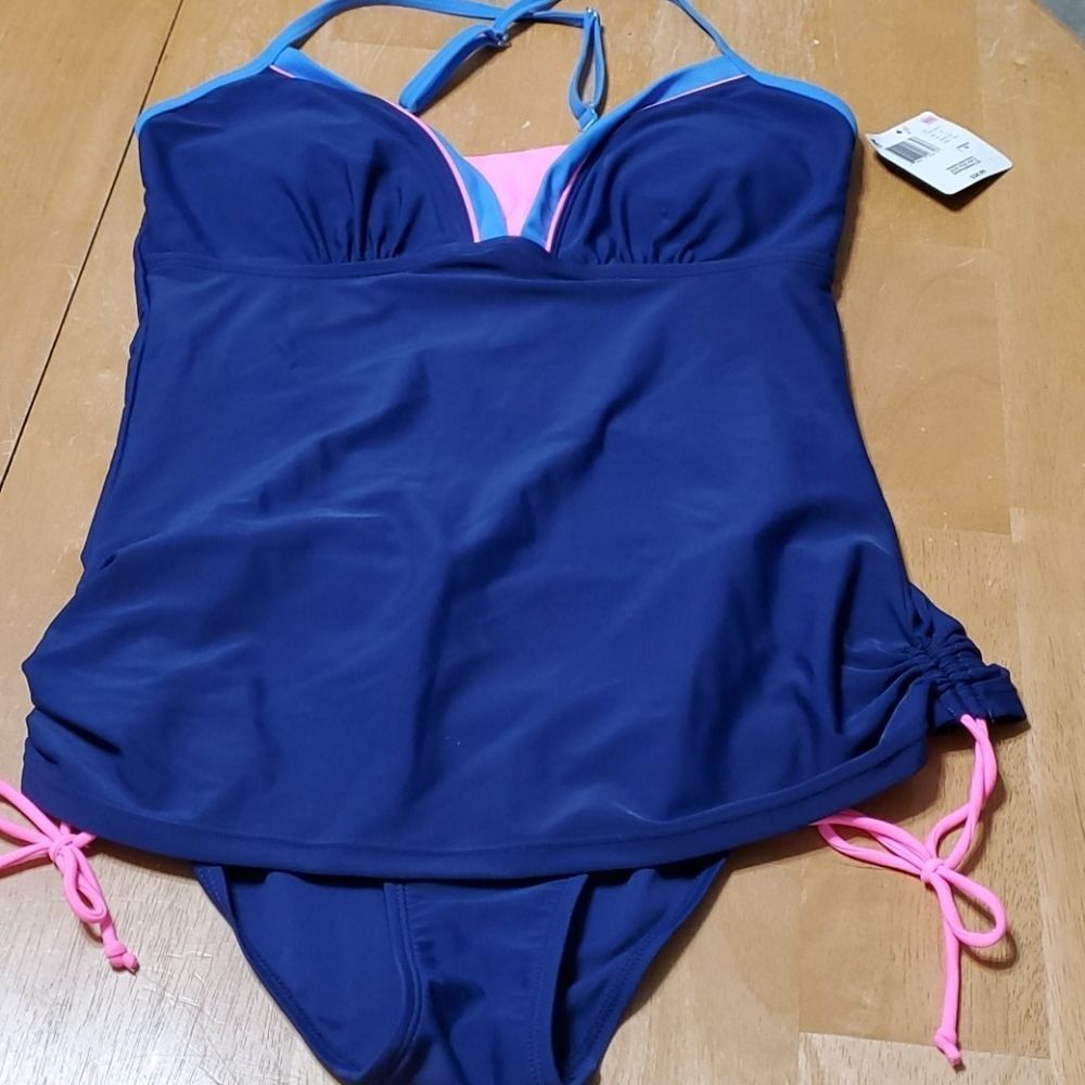 Women's bathing suit, size 10. Blue one pcs.